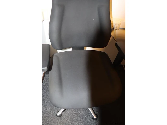 Bureaustoelen | zwart gestoffeerd | 3 stuks - afbeelding 10 van  10