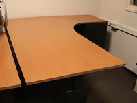 Bureautafel incl. ladekast| in hoogte verstelbaar| 200x80x75cm - afbeelding 1 van  5