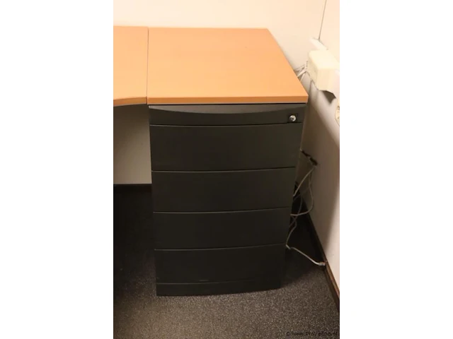 Bureautafel incl. ladekast| in hoogte verstelbaar| 200x80x75cm - afbeelding 3 van  5