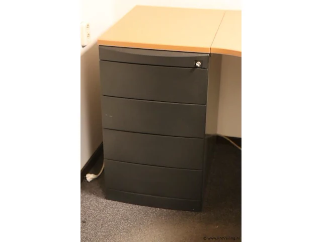Bureautafel incl. ladekast| in hoogte verstelbaar| 200x80x75cm - afbeelding 3 van  6
