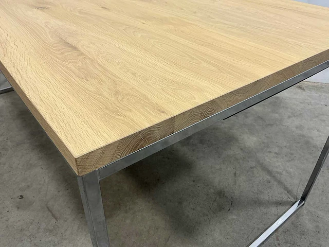 Bureautafel met eiken blad (2x) - afbeelding 4 van  5