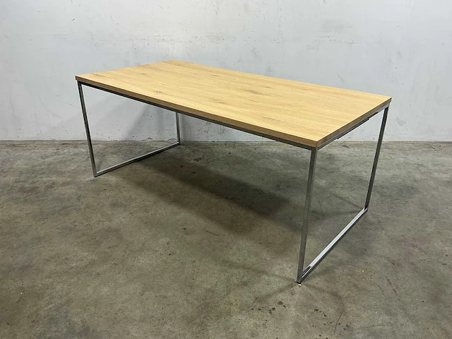 Bureautafel met eiken blad (2x) - afbeelding 1 van  5