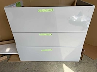 Burgbad free wastafel onderbouwkast m. 3 laden m. tip-on - afbeelding 1 van  4