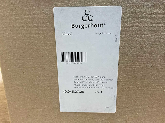 Burgerhout wtw geveldoorvoer 150 mm blank - afbeelding 8 van  9