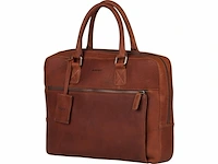 Burkely - laptoptas - antique avery - leer - cognac - afbeelding 1 van  3