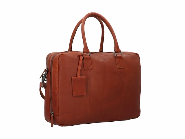 Burkely fundamentals antique avery worker 15.6'' laptoptas volwassenen cognac - afbeelding 2 van  2