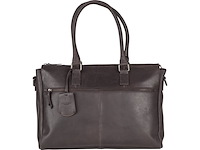 Burkely on the move unisex laptoptas 15 6'' met rits inclusief powerbank bruin - afbeelding 1 van  5