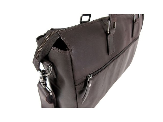 Burkely on the move unisex laptoptas 15 6'' met rits inclusief powerbank bruin - afbeelding 3 van  5