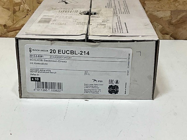 Busch jaeger 20 eucbl-214 reflex si wandcontactdoos met randaarde (10x) - afbeelding 3 van  4
