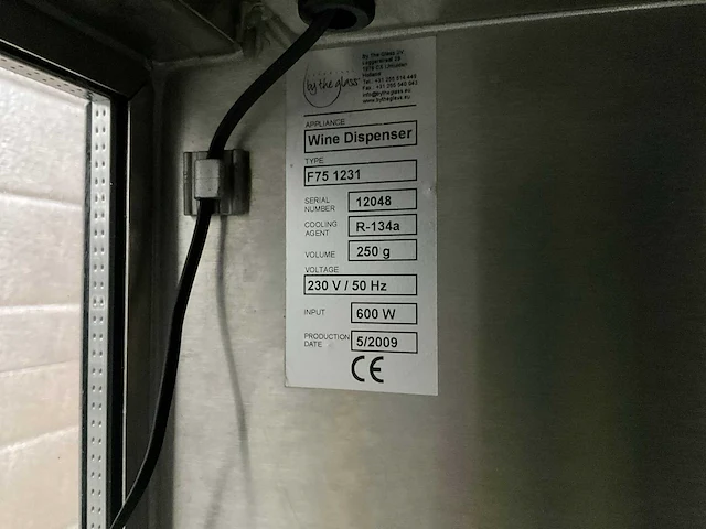 By the glass f75 1231 wijn doseersysteem - afbeelding 7 van  9