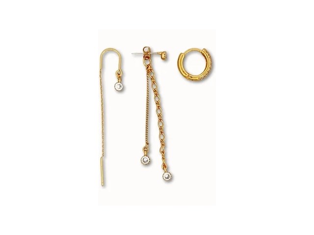 Bynouck jewelry earparty sparkle sieraden vrouwen goudkleurig shiny oorbellen - afbeelding 1 van  1