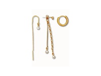 Bynouck jewelry earparty sparkle sieraden vrouwen goudkleurig shiny oorbellen - afbeelding 1 van  1