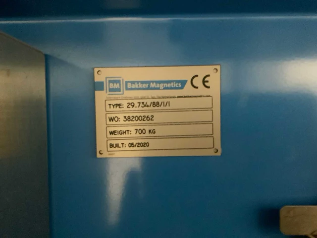 (c) 2020 bakker magnetics bm 104x / 29.734/88/1/1 eddy current scheider - afbeelding 5 van  13