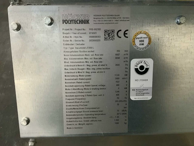 (c) 2023 höcker polytechnik vacumobil 350 ontstoffingsysteem - afbeelding 5 van  10