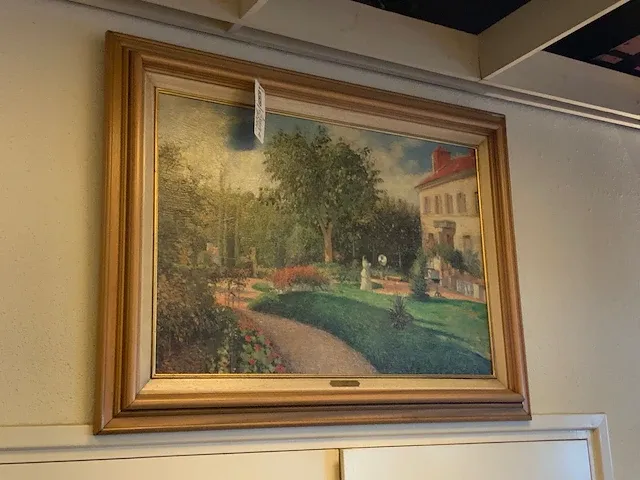 C. pissaro print in lijst - afbeelding 1 van  2