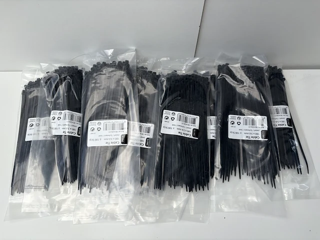Ca. 1000x tie-wraps zwart 180mm q-link - afbeelding 1 van  1