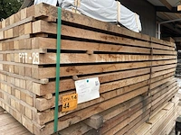 Ca. 100x angelim pedra regels fijnbezaagd, 52x75mm, lengte 275cm - afbeelding 2 van  3