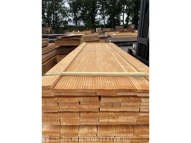 Ca. 100x douglas vlonderplanken, 25x140mm, lengte 300cm - afbeelding 1 van  3