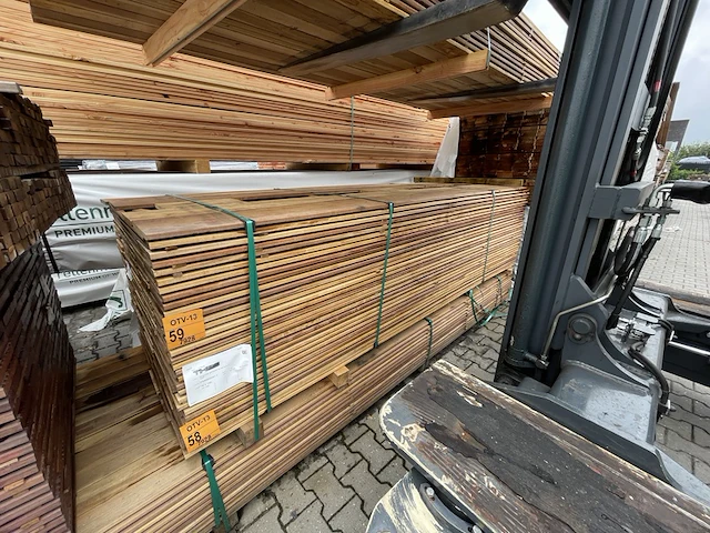 Ca. 100x guyana ipé planken geschaafd, 16x190mm, lengte 300cm - afbeelding 4 van  4