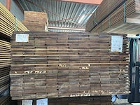 Ca. 100x guyana ipé planken geschaafd, 16x90mm, lengte 200cm - afbeelding 3 van  4