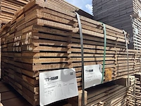 Ca. 100x guyana teak beschoeiingsplanken, 20x150mm, lengte 43/100cm, 57/150cm - afbeelding 4 van  4