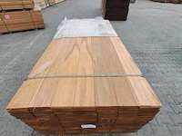 Ca. 100x guyana teak planken geschaafd, 21x145mm, lengte 155cm - afbeelding 1 van  4
