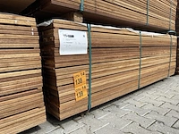 Ca. 100x guyana teak vlonderplanken, 21x145mm, lengte 215cm - afbeelding 4 van  4