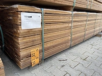 Ca. 100x guyana teak vlonderplanken, 21x145mm, lengte 275cm - afbeelding 4 van  4