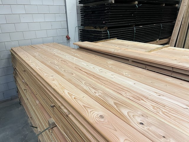 Ca. 100x halfhouts, dakbeschot, douglas, 300cm lang - afbeelding 3 van  3