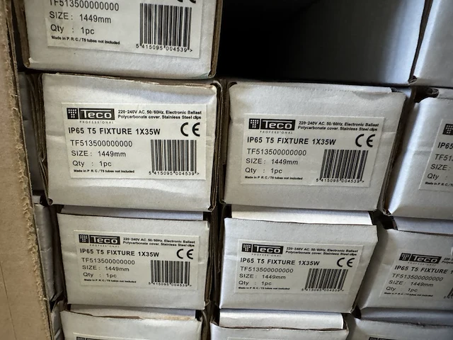 Ca. 100x ip65 t5 fixture 1x35w led armatuur, teco professional - afbeelding 6 van  6
