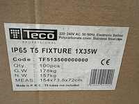 Ca. 100x ip65 t5 fixture 1x35w led armatuur, teco professional - afbeelding 4 van  5