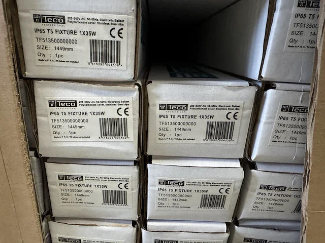 Ca. 100x ip65 t5 fixture 1x35w led armatuur, teco professional - afbeelding 5 van  5