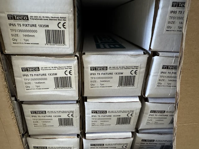 Ca. 100x ip65 t5 fixture 1x35w led armatuur, teco professional - afbeelding 5 van  5