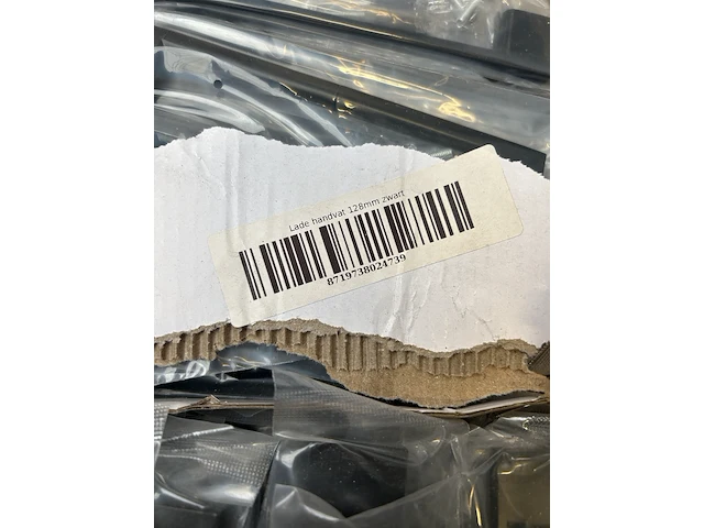 Ca. 100x lade handvat 128 mm zwart - afbeelding 3 van  4