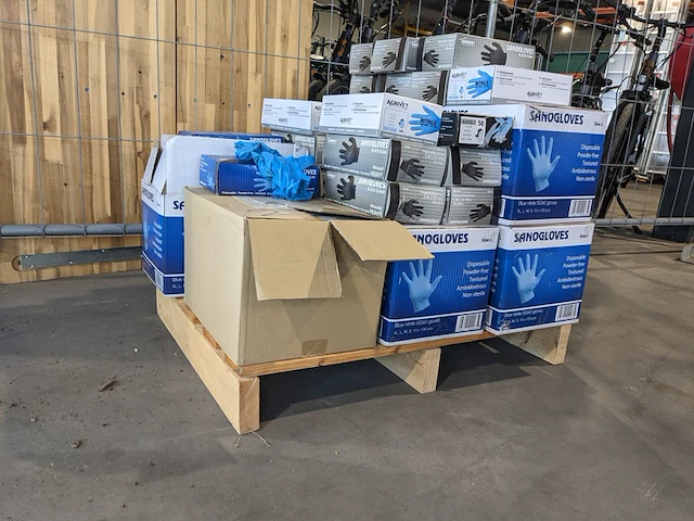 Ca. 100x nitrile melkershandschoenen verschillende maten - afbeelding 1 van  6