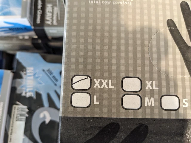 Ca. 100x nitrile melkershandschoenen verschillende maten - afbeelding 4 van  6