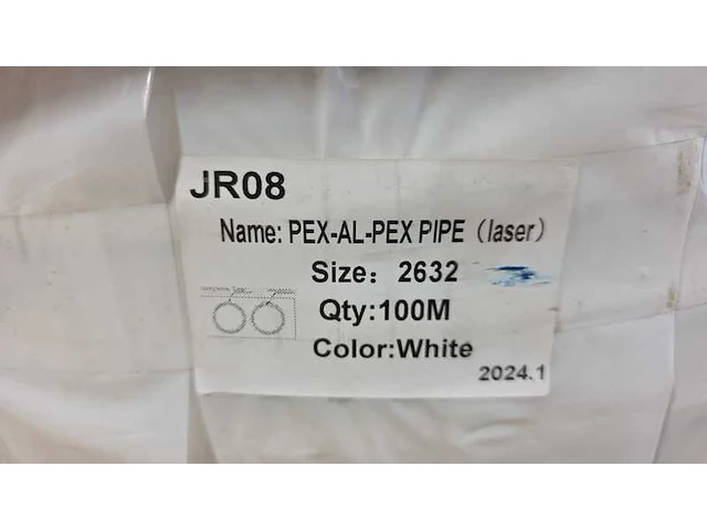 Ca. 100x pex buis 32mm rol van 100m, ifan, pex 32, wit, 2023 - afbeelding 2 van  2