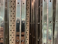 Ca. 100x piano scharnieren + schroeven rvs/messing - afbeelding 2 van  3