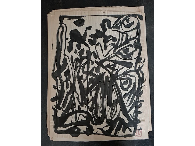 Ca. 100x verzameling , ernst vijlbrief (1934-2010), 100 aquarellen, 20e eeuw - afbeelding 5 van  5