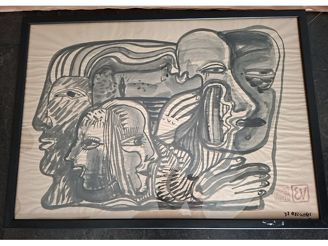 Ca. 100x verzameling , ernst vijlbrief (1934-2010), 100 aquarellen, 20e eeuw - afbeelding 3 van  3