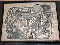 Ca. 100x verzameling , ernst vijlbrief (1934-2010), 100 aquarellen, 20e eeuw - afbeelding 3 van  3