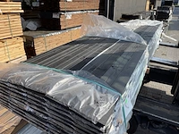 Ca. 100x zweeds rabat zwart gecoat, 16x195mm, lengte 480cm - afbeelding 1 van  3