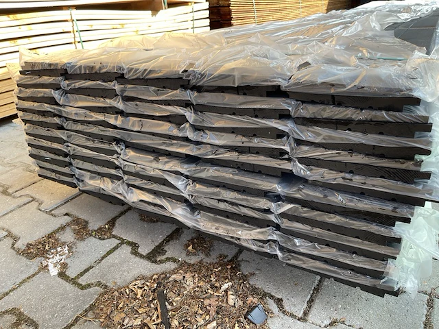 Ca. 100x zweeds rabat zwart gecoat, 16x195mm, lengte 540cm - afbeelding 3 van  3
