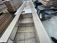 Ca. 101x ipé hardhouten planken geschaafd, 25x145mm, lengte 39/305cm, 44/400cm, 18/335cm