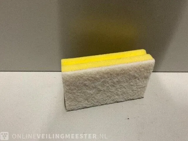 Ca. 1.020x schuurspons geel en wit - afbeelding 2 van  3