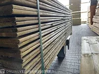 Ca. 104x grenen schuttingplanken groen geïmpregneerd , 16x140mm, lengte 180cm - afbeelding 2 van  3