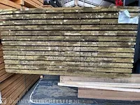 Ca. 104x grenen schuttingplanken groen geïmpregneerd , 16x140mm, lengte 180cm - afbeelding 3 van  3