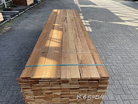 Ca. 104x guyana teak beschoeiingsplanken, 20x100mm, lengte 450cm - afbeelding 1 van  4
