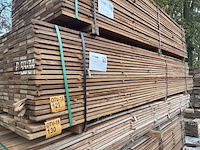 Ca. 104x guyana teak beschoeiingsplanken, 20x100mm, lengte 450cm - afbeelding 4 van  4