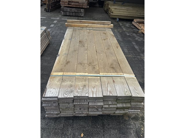 Ca. 105x douglas planken | fijnbezaagd | 2,2 x 15 x 200 cm - afbeelding 1 van  2